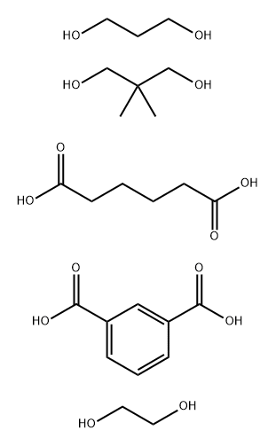 1,3-벤젠디카르복실산,2,2-디메틸-1,3-프로판디올,1,2-에탄디올,헥산디오산및1,3-프로판디올중합체 구조식 이미지