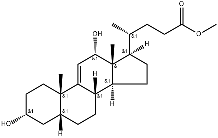 (3α, 5β, 12α)-3, 12-dihydroxy-Chol-9(11)-en-24-oic acid methyl ester Structure