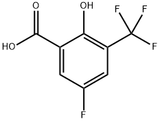 5-Fluoro-2-hydroxy-3-(trifluoromethyl)benzoic acid Structure