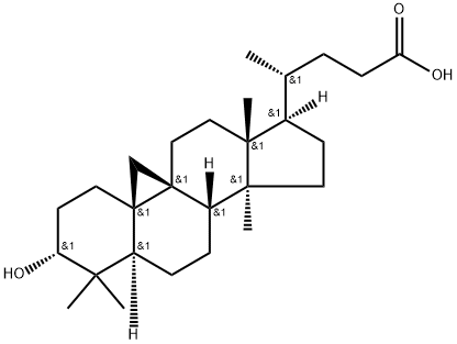 25,26,27-Trinor-3α-
hydroxycycloartan-24-oic acid Structure