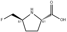 (5R)-rel-5-(Fluoromethyl)pyrrolidine-2-carboxylic acid Structure