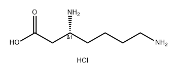 Heptanoic acid, 3,7-diamino-, hydrochloride (1:2), (3R)- 구조식 이미지