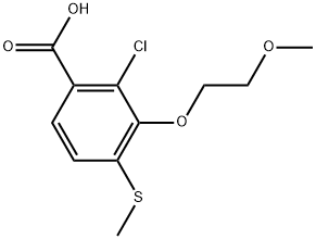 2-Chloro-3-(2-methoxyethoxy)-4-(methylthio)benzoic acid Structure