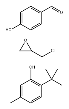 4-Hydroxybenzaldehyde polymer with (chloromethyl)oxirane and 2-(1,1-dimethylethyl)-5-methylphenol Structure