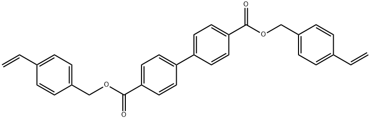 4,4′-Bis[(4-ethenylphenyl)methyl] [1,1′-biphenyl]-4,4′-dicarboxylate Structure