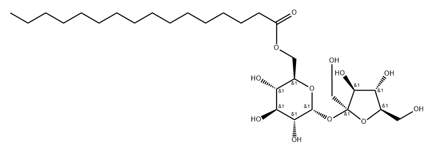 6-?hexadecanoate-β-?D-?fructofuranosyl-α-?D-?Glucopyranoside Structure