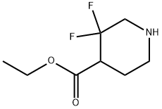 4-Piperidinecarboxylic acid, 3,3-difluoro-,ethyl ester Structure