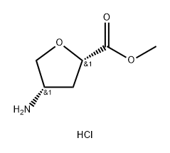(2S,4S)-Methyl 4-aminotetrahydrofuran-2-carboxylate hydrochloride Structure