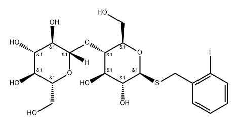 2-iodobenzyl-1-thiocellobioside Structure