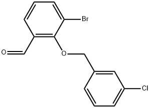 3-Bromo-2-[(3-chlorophenyl)methoxy]benzaldehyde Structure