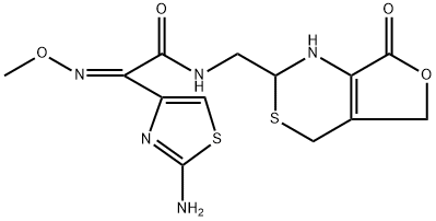 4-Thiazoleacetamide, 2-amino-α-(methoxyimino)-N-[(1,2,5,7-tetrahydro-7-oxo-4H-furo[3,4-d][1,3]thiazin-2-yl)methyl]-, (Z)- (9CI) 구조식 이미지