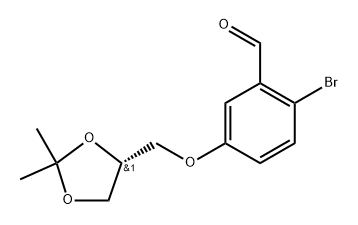 (R)-2-bromo-5-((2,2-dimethyl-1,3-dioxolan-4-yl)methoxy)benzaldehyde Structure