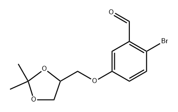 2-bromo-5-((2,2-dimethyl-1,3-dioxolan-4-yl)methoxy)benzaldehyde Structure