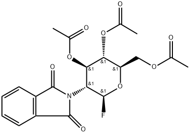 β-D-Glucopyranosyl fluoride, 2-deoxy-2-(1,3-dihydro-1,3-dioxo-2H-isoindol-2-yl)-, 3,4,6-triacetate Structure