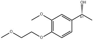 Benzenemethanol, 3-methoxy-4-(2-methoxyethoxy)-α-methyl-, (αR)- Structure