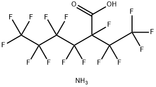 Hexanoic acid, 2,3,3,4,4,5,5,6,6,6-decafluoro-2-(1,1,2,2,2-pentafluoroethyl)-, ammonium salt (1:1) Structure