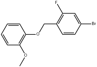 4-Bromo-2-fluoro-1-[(2-methoxyphenoxy)methyl]benzene 구조식 이미지