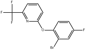 2-(2-Bromo-4-fluorophenoxy)-6-(trifluoromethyl)pyridine Structure