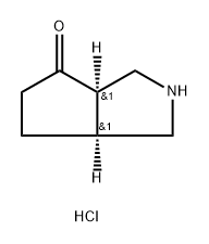 cis-Hexahydro-cyclopenta[c]pyrrol-4-one hydrochloride 구조식 이미지