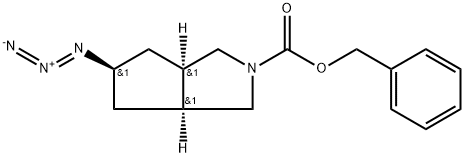 Cyclopenta[c]pyrrole-2(1H)-carboxylic acid, 5-azidohexahydro-, phenylmethyl ester, (3aα,5β,6aα)- (9CI) 구조식 이미지