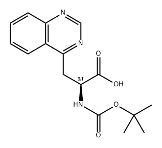 (2S)-2-{[(tert-butoxy)carbonyl]amino}-3-(quinazolin-4-yl)propanoic acid 구조식 이미지