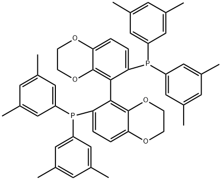 Phosphine, 1,1'-[(5R)-2,2',3,3'-tetrahydro[5,5'-bi-1,4-benzodioxin]-6,6'-diyl]bis[1,1-bis(3,5-dimethylphenyl)- Structure