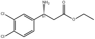 Benzenepropanoic acid, β-amino-3,4-dichloro-, ethyl ester, (βR)- 구조식 이미지