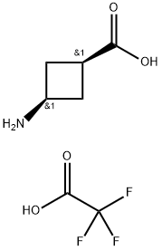 Cyclobutanecarboxylic acid, 3-amino-, cis-, 2,2,2-trifluoroacetate (1:1) Structure