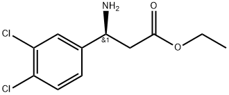 Benzenepropanoic acid, β-amino-3,4-dichloro-, ethyl ester, (βS)- Structure