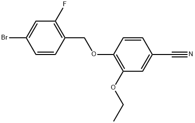 4-[(4-Bromo-2-fluorophenyl)methoxy]-3-ethoxybenzonitrile Structure