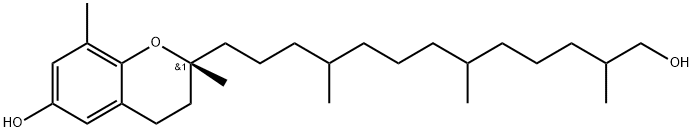 2H-1-Benzopyran-2-tridecanol, 3,4-dihydro-6-hydroxy(-β,ζ,κ,2,8-pentamethyl)-, (2R)- Structure