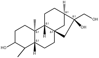 ent-kaurane-3,16,17-triol Structure