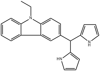 2-(di(1H-pyrrol-2-yl)methyl)-9-ethyl-9H-carbazole Structure