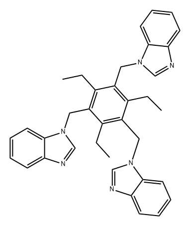 1,1',1''-((2,4,6-triethylbenzene-1,3,5-triyl)tris(methylene))tris(1H-benzo[d]imidazole) Structure