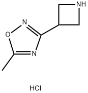 1,2,4-Oxadiazole, 3-(3-azetidinyl)-5-methyl-, hydrochloride (1:1) Structure