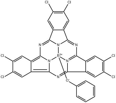 [2,3,9,10,16,17-Hexachloro-7,12:14,19-diimino-21,5-nitrilo- 5H -tribenzo[c,h,m ][1,6,11]triazacyclopentadecinato(2)- N22,N23,N24 ]phenoxy-Boron Structure