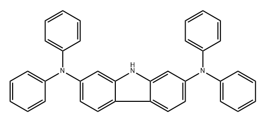 9H-Carbazole-2,7-diamine, N2,N2,N7,N7-tetraphenyl-, radical ion(1+) Structure