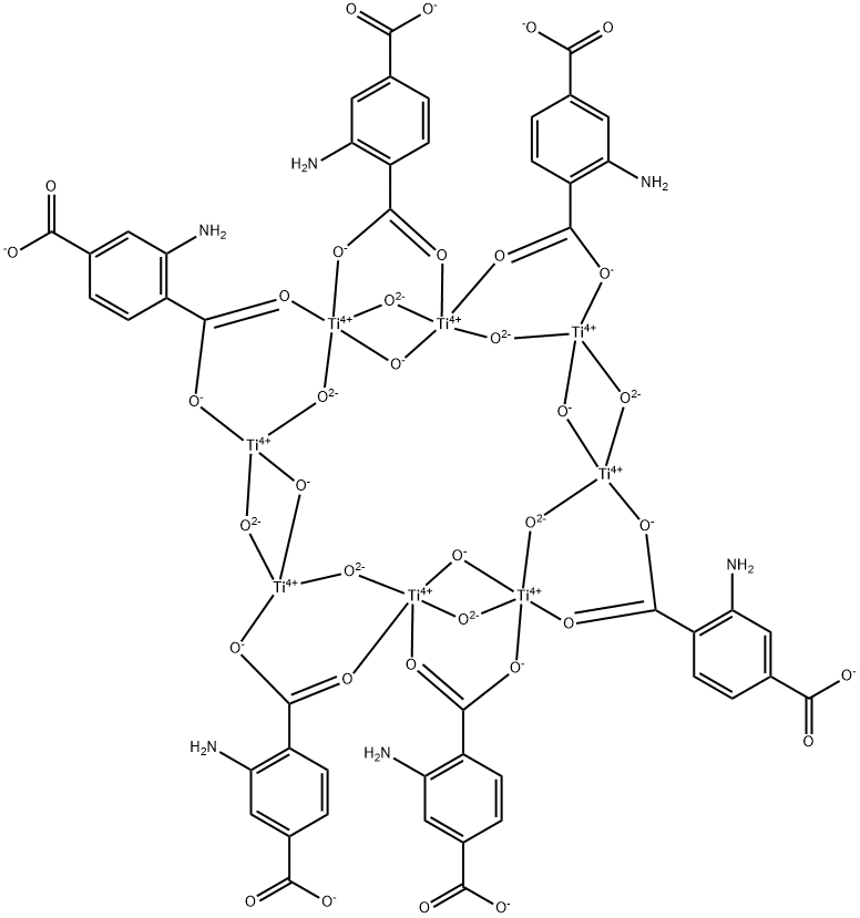 Hexakis[μ-(2-amino-1,4-benzenedicarboxylato)][tetra-μ-hydroxyocta-μ-oxooctatitanium], NH2-MIL-125(Ti), CONEKTIC(TM) T125 Structure