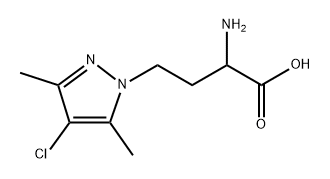 1H-Pyrazole-1-butanoic acid, α-amino-4-chloro-3,5-dimethyl- Structure