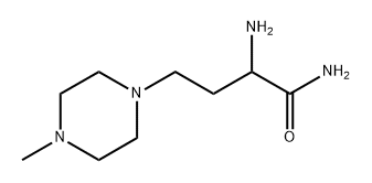 1-Piperazinebutanamide, α-amino-4-methyl- Structure