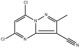 5,7-dichloro-2-methylpyrazolo[1,5-a]pyrimidine-3-carbonitrile Structure