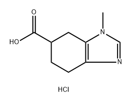 1H-Benzimidazole-6-carboxylic acid, 4,5,6,7-tetrahydro-1-methyl-, hydrochloride (1:1) Structure