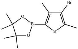 2-(4-Bromo-3,5-dimethyl-2-thienyl)-4,4,5,5-tetramethyl-1,3,2-dioxaborolane Structure