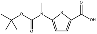 5-<N-(tert-butoxycarbonyl)-N-MethylaMino>-2-thiophenecarboxylic acid 구조식 이미지