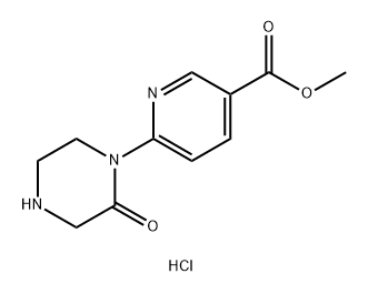 3-Pyridinecarboxylic acid, 6-(2-oxo-1-piperazinyl)-, methyl ester, hydrochloride… Structure