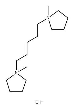 Pyrrolidinium, 1,1'-(1,5-pentanediyl)bis[1-methyl-, hydroxide (1:2) Structure