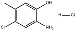 Phenol, 2-amino-4-chloro-5-methyl-, hydrochloride (1:1) Structure