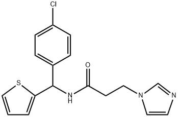 N-((4-chlorophenyl)(Thien-2-yl)methyl)-3-(1H-imidazole-1-yl)propionamide Structure