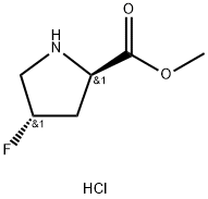 4S-fluoropyrrolidine-2R-carboxylic acid methyl ester hydrochloride salt 구조식 이미지