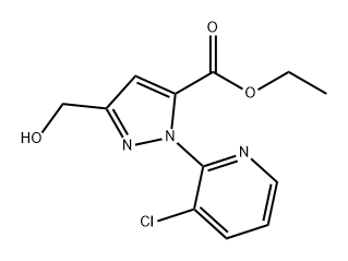 Ethyl 1-(3-chloropyridin-2-yl)-3-(hydroxymethyl)-1H-pyrazole-5-carboxylate 구조식 이미지